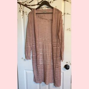 Moral Fiber - Blush Pink Long Cardigan
